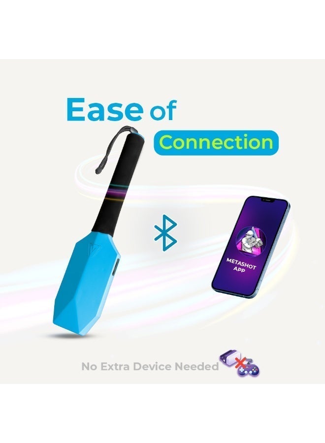 ميتاشوت لعبة مضرب الكريكيت الذكية MetaShot Go مع موصل تلفزيون MHL عالمي وبطاقة VIP رقمية | مضرب ألعاب كريكيت بمستشعر حركة | تطبيق بلوتوث | العب على التلفزيون والهاتف المحمول - Image 4